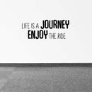 Life is A Journey Enjoy The Ride - Inspirational Quotes Wall Art Vinyl Decal - 11" X 27" Decoration Vinyl Sticker - Motivational Wall Art Sayings - Bedroom Living Room Wall Decals - Trendy Wall Art Black 11" x 27" 2