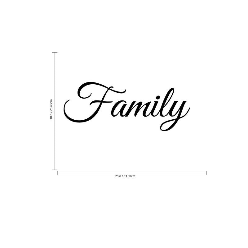 Family Lettering - Inspirational Quotes Wall Art Vinyl Decal - Decoration Vinyl Sticker - Motivational Wall Art Decal - Living Room Decor - Trendy Wall Art Quotes - Family Vinyl Sticker   3