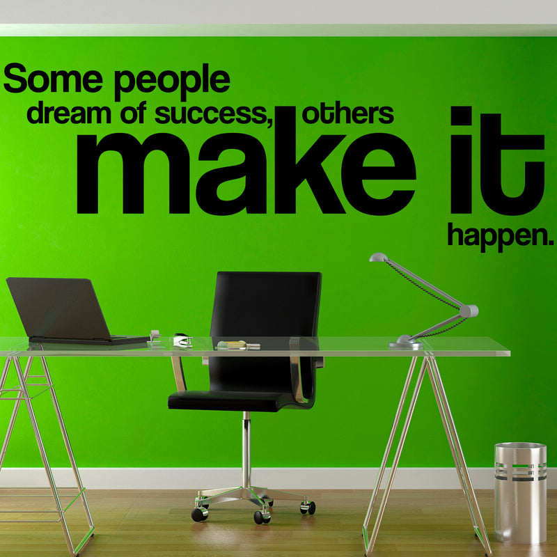 Some People Dream of Success Other Make It Happen - Inspirational Gym Quotes Wall Art Decal - Office Wall Decals - Gym Wall Decal Stickers - Fitness Vinyl Sticker - Motivational Wall Decal   3