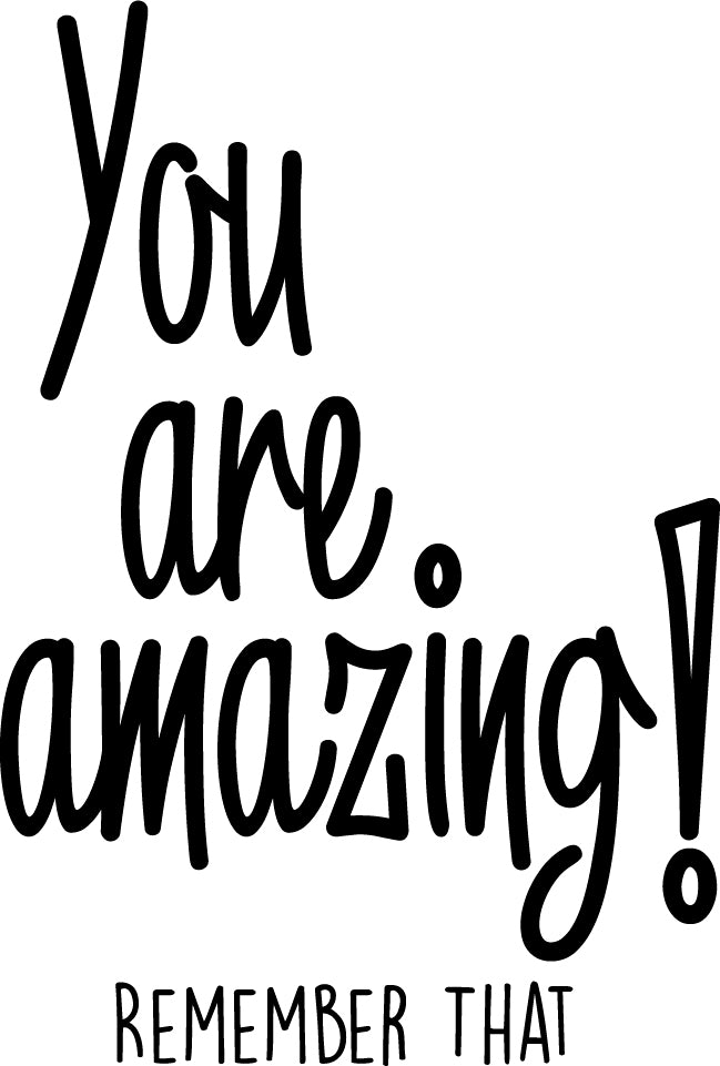 You are Amazing! Remember That - Inspirational Life Quotes - Wall Art Vinyl Decal - 34" x 23" Decoration Vinyl Sticker - Motivational Wall Art Decal - Bedroom Living Room Decor Black 34" x 23" 4