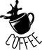 Coffee Cup Sign - Wall Art Decal - Cafe Wall Decor - Peel Off Vinyl Stickers for Walls - Cute Vinyl Decal Decor - Coffee Lovers Gift - Coffee Wall Art Decoration - Kitchen Wall Decor (White)   4