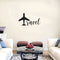 Travel Lettering - Inspirational Life Quotes - Wall Art Decal - 12" x 20" Decoration Vinyl Sticker - Bedroom Living Room Wall Decor - Apartment Wall Decoration - Airplane Peel Off Stickers Black 12" x 20" 2