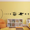 Solar System Outer Space Planets Vinyl Wall Art Stickers - 23" x 72" - Boys and Girls Bedroom Planet Vinyl Decals - Kids Universe Peel Off Stickers Decor - Educational Planets Wall Art for Classroom Black 23" x 72"