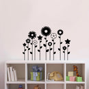 11 Pack of Beautiful Mixed Flowers Vinyl Wall Art Decal - Bedroom Living Room Wall Decoration - Apartment Vinyl Decal Wall Decor - Cute Floral Wall Decor Decals - Black (Black)   2