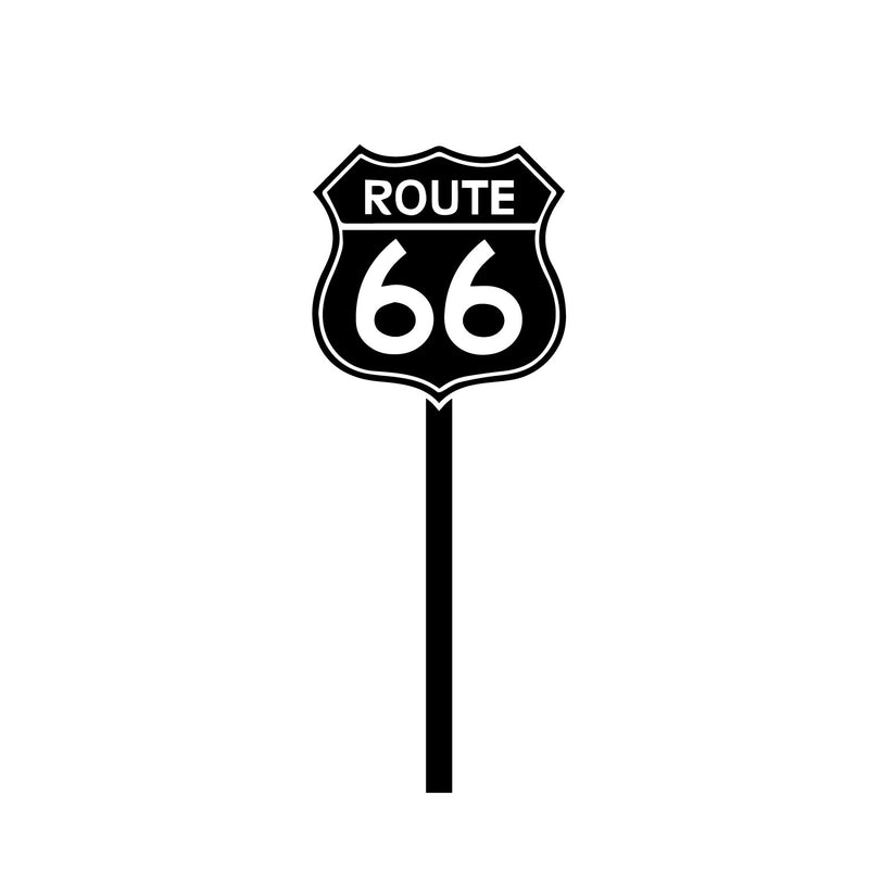 Route 66 Highway Sign - Wall Art Decal Home Decoration Wall Art - Bedroom Living Room Wall Decor - Trendy Modern Wall Art - Boys Highway 66 Play Room Wall Decoration Sticker Vinyl Decals   4
