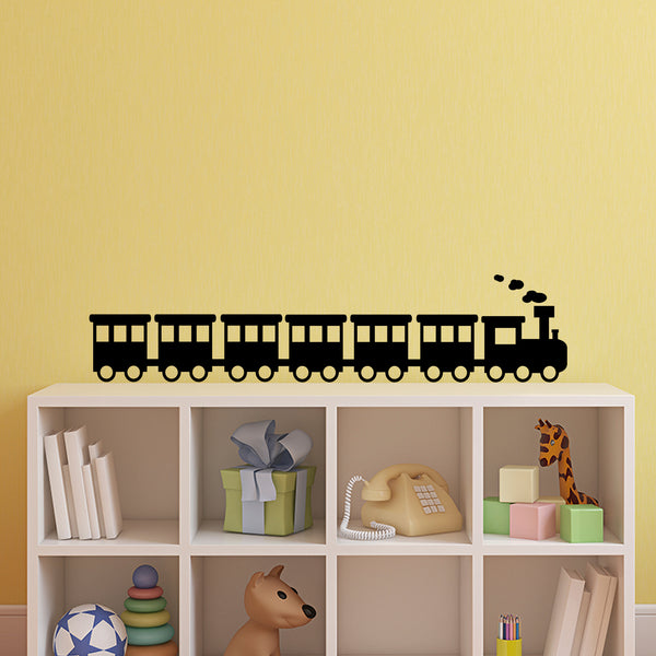 Choo Choo Train Shape - Vinyl Wall Art Stickers - Cute Wall Art Decals for Little Girls and Boys Bedroom - Nursery Room Wall Art Decor - Thomas And Friends Decoration