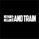 No Pain No Gain Shut Up And Train - Inspirational Quotes Wall Art - 10" x 50" Workout Wall Decals - Gym Wall Decal Stickers - Fitness Vinyl - Motivational Gym Decals - Sports Vinyl Sticker (White) White 10" x 50" 4