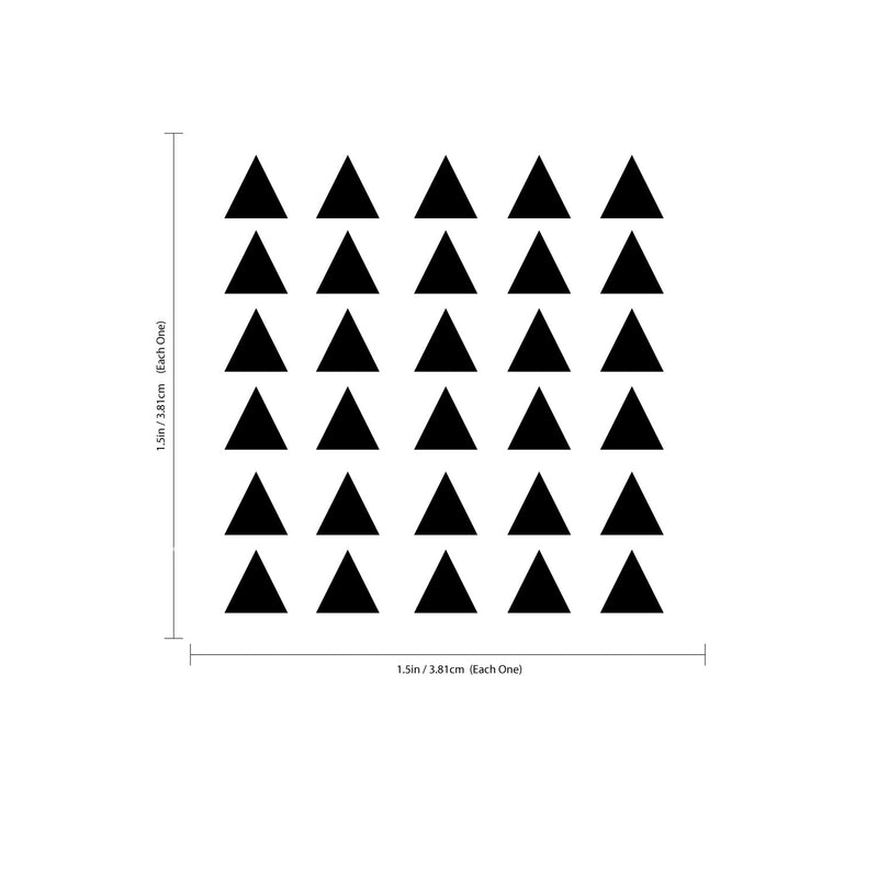 Set of 30 Triangles Wall Decals - 1. each - Bedroom Wall Art Vinyl Stickers - Apartment Vinyl Decal - Kids Room Vinyl Wall Stickers - Arrows Wall Pattern Decals - Living Room Decor   3