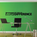 Inspirational Quotes Vinyl Wall Decal - Attitude Is A Little Thing That Makes A Big Difference - ome Office Workplace Motivational Art Decal Stickers   2