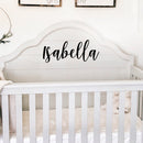 Vinyl Wall Art Decal Girls Custom Name - ’Isabella’ Custom Text Name - Girls Bedroom Vinyl Wall Decals - Cute Wall Art Decals for Baby Girl Nursery Room Decor (12" x 30"; Black Cursive)   2