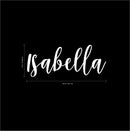 Vinyl Wall Art Decal Girls Custom Name - ’Isabella’ Custom Text Name - 12" x 30" - Girls Bedroom Vinyl Wall Decals - Cute Wall Art Decals for Baby Girl Nursery Room Decor (12" x 30"; White Cursive) White 12" x 30" 3