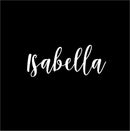 Vinyl Wall Art Decal Girls Custom Name - ’Isabella’ Custom Text Name - 12" x 30" - Girls Bedroom Vinyl Wall Decals - Cute Wall Art Decals for Baby Girl Nursery Room Decor (12" x 30"; White Cursive) White 12" x 30" 4