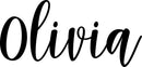 Vinyl Wall Art Decal Girls Custom Name - ’Olivia’ Custom Text Name- Girls Bedroom Vinyl Wall Decals - Cute Wall Art Decals for Baby Girl Nursery Room Decor (12" x 25"; Black Cursive)   4