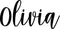 Vinyl Wall Art Decal Girls Custom Name - ’Olivia’ Custom Text Name- Girls Bedroom Vinyl Wall Decals - Cute Wall Art Decals for Baby Girl Nursery Room Decor (12" x 25"; Black Cursive)   4