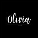 Vinyl Wall Art Decal Girls Custom Name - ’Olivia’ Custom Text Name- 12" x 25" - Girls Bedroom Vinyl Wall Decals - Cute Wall Art Decals for Baby Girl Nursery Room Decor (12" x 25"; White Cursive) White 12" x 25" 3