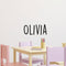 Vinyl Wall Art Decal Girls Custom Name - 'OLIVIA' Text Name- Girls Bedroom Vinyl Wall Decals - Cute Wall Art Decals for Baby Girl Nursery Room Decor   2