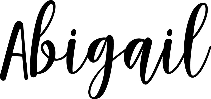 Vinyl Wall Art Decal Girls Custom Name - ’Abigail’ - Girls Bedroom Vinyl Wall Decals - Cute Wall Art Decals for Baby Girl Nursery Room Decor (12" x 28"; Black Cursive)   4