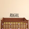 Vinyl Wall Art Decal Girls Custom Name - 'ABIGAIL' Custom Text Name - Girls Bedroom Vinyl Wall Decals - Cute Wall Art Decals for Baby Girl Nursery Room Decor