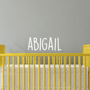 Vinyl Wall Art Decal Girls Custom Name - ’Abigail’ - 12" x 30" - Girls Bedroom Vinyl Wall Decals - Cute Wall Art Decals for Baby Girl Nursery Room Decor (12" x 30"; White Text) White 12" x 30"