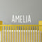 Vinyl Wall Art Decal Girls Custom Name - 'AMELIA' Custom Text Name - Girls Bedroom Vinyl Wall Decals - Cute Wall Art Decals for Baby Girl Nursery Room Decor
