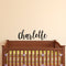 Vinyl Wall Art Decal Girls Custom Name - ’Charlotte’ Custom Text Name - 12" x 39" - Girls Bedroom Vinyl Wall Decals - Cute Wall Art Decals for Baby Girl Nursery Room Decor (12" x 33"; Black Cursive) Black 12" x 33"
