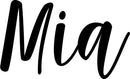 Vinyl Wall Art Decal Girls Custom Name - ’MIA’ Custom Text Name - Girls Bedroom Vinyl Wall Decals - Cute Wall Art Decals for Baby Girl Nursery Room Decor (12" x 19"; Black Cursive)   4