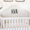 Vinyl Wall Art Decal Girls Custom Name - 'AVA' Custom Text Name - Girls Bedroom Vinyl Wall Decals - Cute Wall Art Decals for Baby Girl Nursery Room Decor