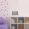 Vinyl Wall Art Decal Girls Custom Name - 'AVA' Custom Text Name - Girls Bedroom Vinyl Wall Decals - Cute Wall Art Decals for Baby Girl Nursery Room Decor   2