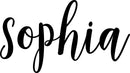 Vinyl Wall Art Decal Girls Custom Name - ’Sophia’ Custom Text Name - Girls Bedroom Vinyl Wall Decals - Cute Wall Art Decals for Baby Girl Nursery Room Decor (12" x 26"; Black Cursive)