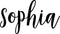 Vinyl Wall Art Decal Girls Custom Name - ’Sophia’ Custom Text Name - 12" x 26" - Girls Bedroom Vinyl Wall Decals - Cute Wall Art Decals for Baby Girl Nursery Room Decor (12" x 26"; Black Cursive) Black 12" x 26"