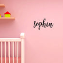 Vinyl Wall Art Decal Girls Custom Name - ’Sophia’ Custom Text Name - 12" x 26" - Girls Bedroom Vinyl Wall Decals - Cute Wall Art Decals for Baby Girl Nursery Room Decor (12" x 26"; Black Cursive) Black 12" x 26" 3