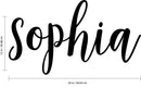 Vinyl Wall Art Decal Girls Custom Name - ’Sophia’ Custom Text Name - Girls Bedroom Vinyl Wall Decals - Cute Wall Art Decals for Baby Girl Nursery Room Decor (12" x 26"; Black Cursive)   5