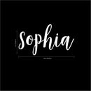 Vinyl Wall Art Decal Girls Custom Name - ’Sophia’ Custom Text Name - 12" x 26" - Girls Bedroom Vinyl Wall Decals - Cute Wall Art Decals for Baby Girl Nursery Room Decor (12" x 26"; White Cursive) White 12" x 26"