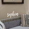 Vinyl Wall Art Decal Girls Custom Name - ’Sophia’ Custom Text Name - 12" x 26" - Girls Bedroom Vinyl Wall Decals - Cute Wall Art Decals for Baby Girl Nursery Room Decor (12" x 26"; White Cursive) White 12" x 26" 3