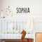 Vinyl Wall Art Decal Girls Custom Name - ’Sophia’ Custom Text Name - 12" x 30" - Girls Bedroom Vinyl Wall Decals - Cute Wall Art Decals for Baby Girl Nursery Room Decor (12" x 30"; Black Text) Black 12" x 30"