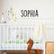 Vinyl Wall Art Decal Girls Custom Name - 'SOPHIA' Custom Text Name - Girls Bedroom Vinyl Wall Decals - Cute Wall Art Decals for Baby Girl Nursery Room Decor