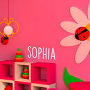 Vinyl Wall Art Decal Girls Custom Name - ’Sophia’ Custom Text Name - 12" x 30" - Girls Bedroom Vinyl Wall Decals - Cute Wall Art Decals for Baby Girl Nursery Room Decor (12" x 30"; White Text) White 12" x 30" 2