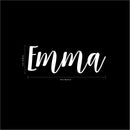 Vinyl Wall Art Decal Girls Custom Name - ’Emma’ Custom Text Name - 12" x 34" - Girls Bedroom Vinyl Wall Decals - Cute Wall Art Decals for Baby Girl Nursery Room Decor (12" x 34"; White Cursive) White 12" x 34" 3