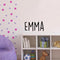 Vinyl Wall Art Decal Girls Custom Name - 'EMMA' Custom Text Name - Girls Bedroom Vinyl Wall Decals - Cute Wall Art Decals for Baby Girl Nursery Room Decor