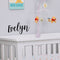 Vinyl Wall Art Decal Girls Custom Name - ’Evelyn’ Custom Text Name- Girls Bedroom Vinyl Wall Decals - Cute Wall Art Decals for Baby Girl Nursery Room Decor (12" x 26"; Black Cursive)