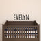 Vinyl Wall Art Decal Girls Custom Name - 'EVELYN' Custom Text Name- Girls Bedroom Vinyl Wall Decals - Cute Wall Art Decals for Baby Girl Nursery Room Decor