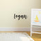 Vinyl Wall Art Decal Boys Custom Name - ’Logan’ Custom Text Name - 12" x 29" - Little Boys Bedroom Vinyl Wall Decals - Cute Wall Art Decals for Baby Boy Nursery Room Decor (12" x 29"; Black Cursive) Black 12" x 29" 2
