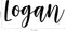 Vinyl Wall Art Decal Boys Custom Name - ’Logan’ Custom Text Name - 12" x 29" - Little Boys Bedroom Vinyl Wall Decals - Cute Wall Art Decals for Baby Boy Nursery Room Decor (12" x 29"; Black Cursive) Black 12" x 29" 3