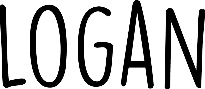 Vinyl Wall Art Decal Boys Custom Name - ’Logan’ Custom Text Name - 12" x 29" - Little Boys Bedroom Vinyl Wall Decals - Cute Wall Art Decals for Baby Boy Nursery Room Decor (12" x 29"; Black Text) Black 12" x 29" 4