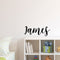 Vinyl Wall Art Decal Boys Custom Name - ’James’ Custom Text Name - Little Boys Bedroom Vinyl Wall Decals - Cute Wall Art Decals for Baby Boy Nursery Room Decor (12" x 29"; Black Text)