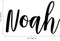 Vinyl Wall Art Decal Boys Custom Name - ’NOAH’ Custom Text Name - Little Boys Bedroom Vinyl Wall Decals - Cute Wall Art Decals for Baby Boy Nursery Room Decor (12" x 23"; Black Cursive)