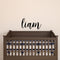 Vinyl Wall Art Decal Boys Custom Name - ’Liam’ Custom Text Name- Little Boys Bedroom Vinyl Wall Decals - Cute Wall Art Decals for Baby Boy Nursery Room Decor (12" x 23"; Black Text)