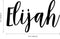 Vinyl Wall Art Decal Boys Custom Name - ’Elijah’ - Little Boys Bedroom Wall Decals - Cute Wall Art for Baby Boy Nursery Room Decor (12" x 23"; Black Cursive)