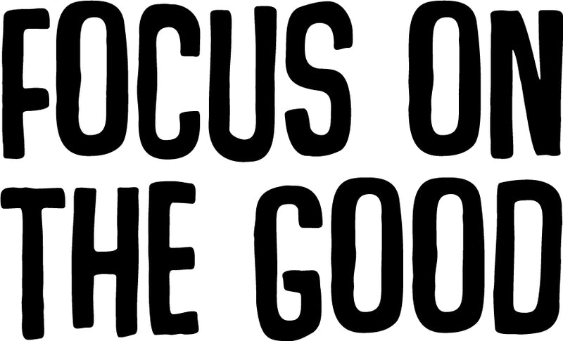 Motivational Vinyl Wall Art Decal - Focus On The Good - 14" x 23" Decoration Vinyl Sticker - Encouraging Quotes for Office; Gym; Bedroom - Positive Quote Trendy Wall Art Living Room Decor Black 14" X 23" 4