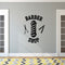 Vinyl Wall Art Decal - Barber Shop Sign - Indoor Outdoor Vintage Sign Decoration Wall Art - Business Wall Decor - Trendy Modern Wall Art Window Door Decor (White)   2